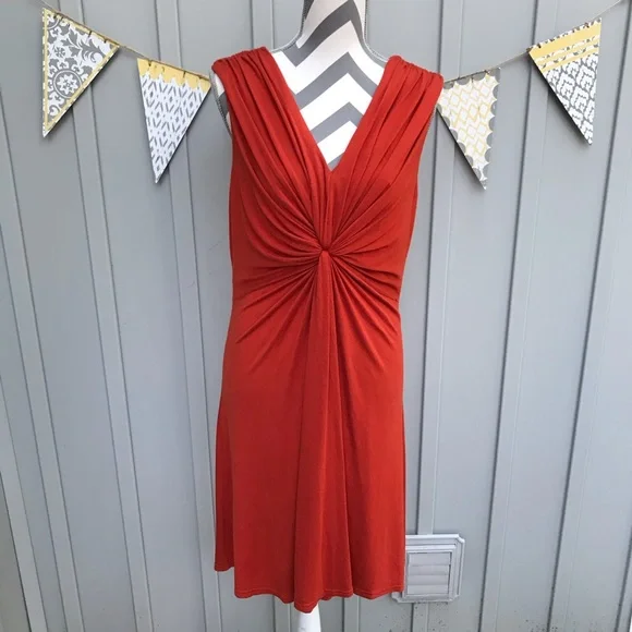 jersey dress green Ruched Jersey Dress with Draped Neck in Green